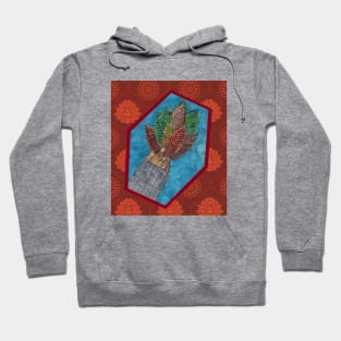 Autumn Leaves on Lounge Background Hoodie